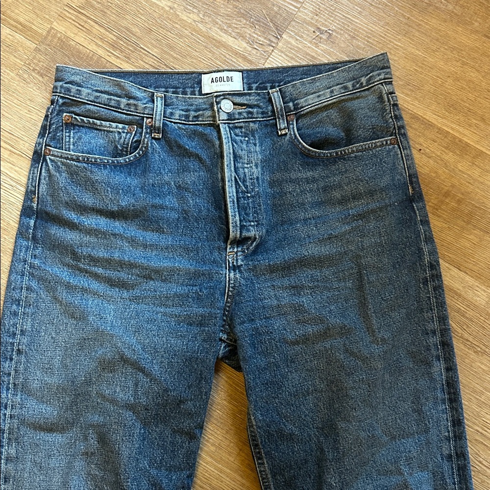 AGOLDE Women's Fran Cropped Mid-Rise Straight-Leg Jeans - Picture 3 of 7